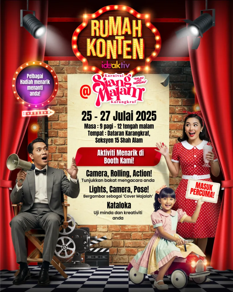 RUMAH KONTEN IDEAKTIV @ KARNIVAL SIANG MALAM KARANGKRAF PAPAR LIFESTYLE MASYARAKAT MASA KINI